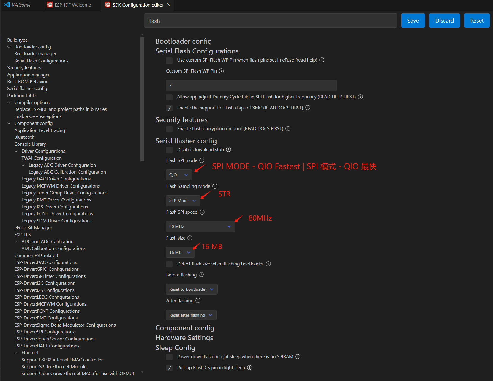 FLASH CONFIGURATION