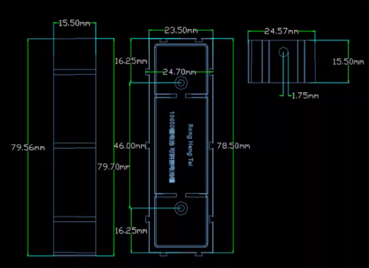 Battery Holder Dimensions